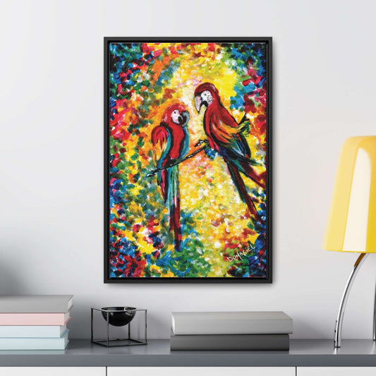 The Macaws - Canvas Wraps | Vertical Frame