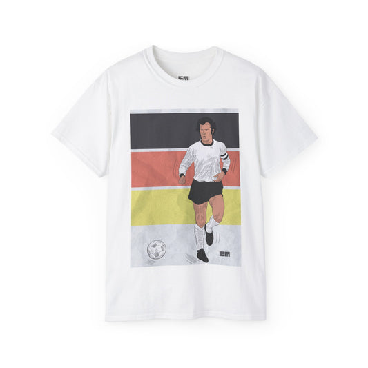 T-shirt Beckenbauer playing soccer